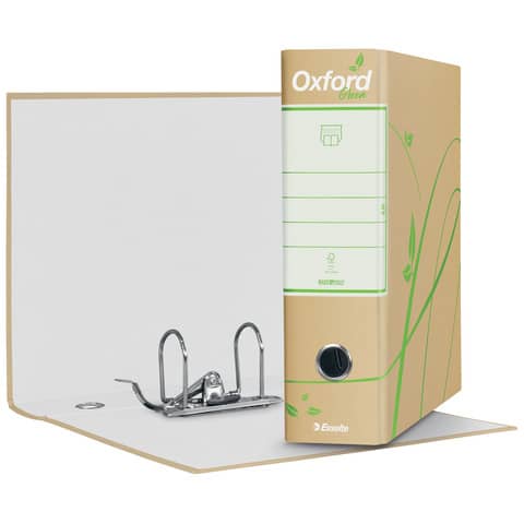 Registratore commerciale Esselte Oxford Green con custodia 23x30 cm 100% carta riciclata dorso 8 cm - 397830501